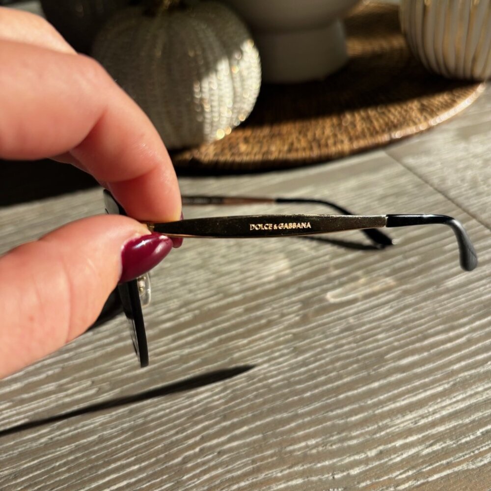 Dolce & Gabbana Cat Eye DG2172 02/87 Gray Gold Translucent Sunglasses Italy - Picture 3 of 8